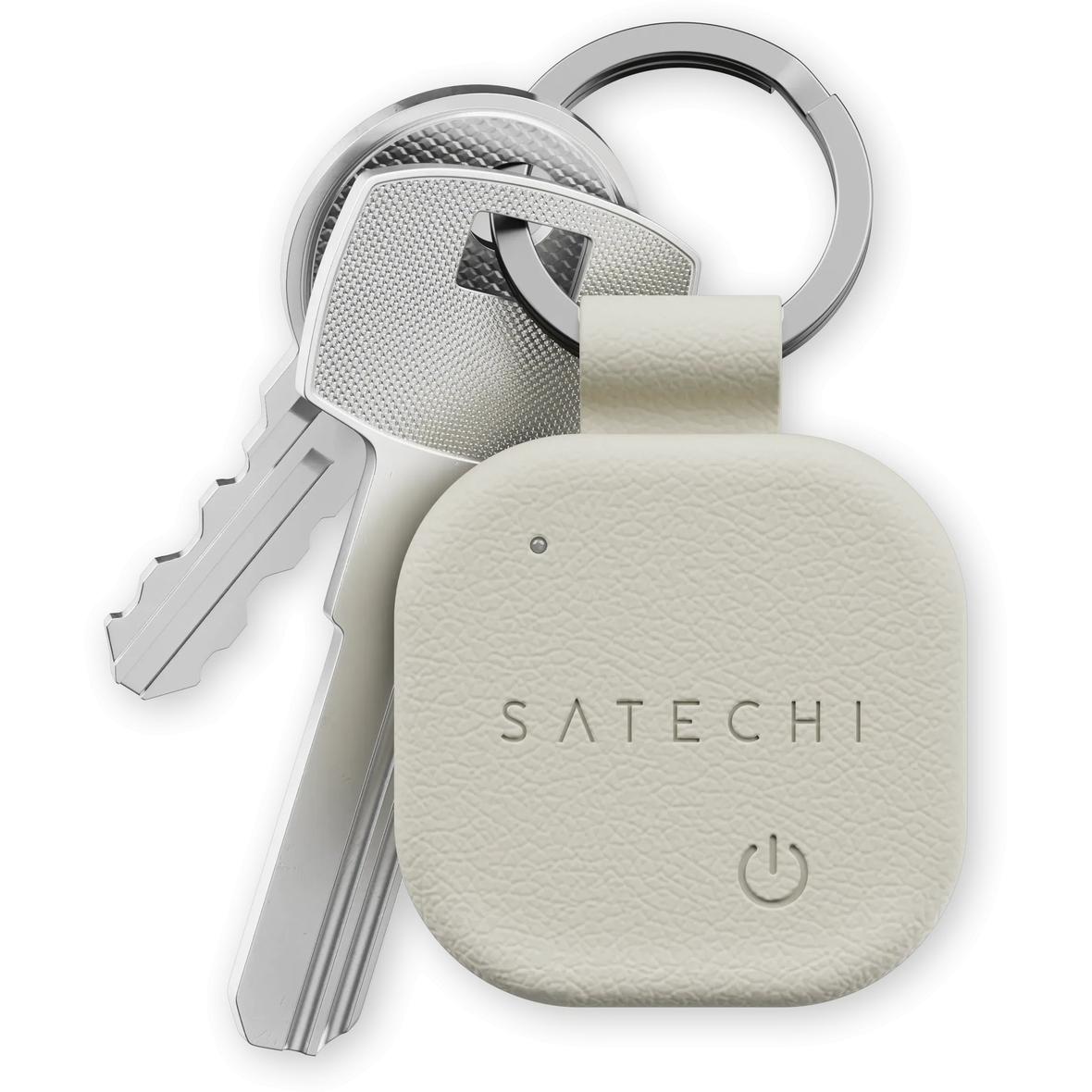 Lokalizator zgodny z Apple Find My Satechi w formie bleroka ze skóry wegańskiej ST-LKCFW sand