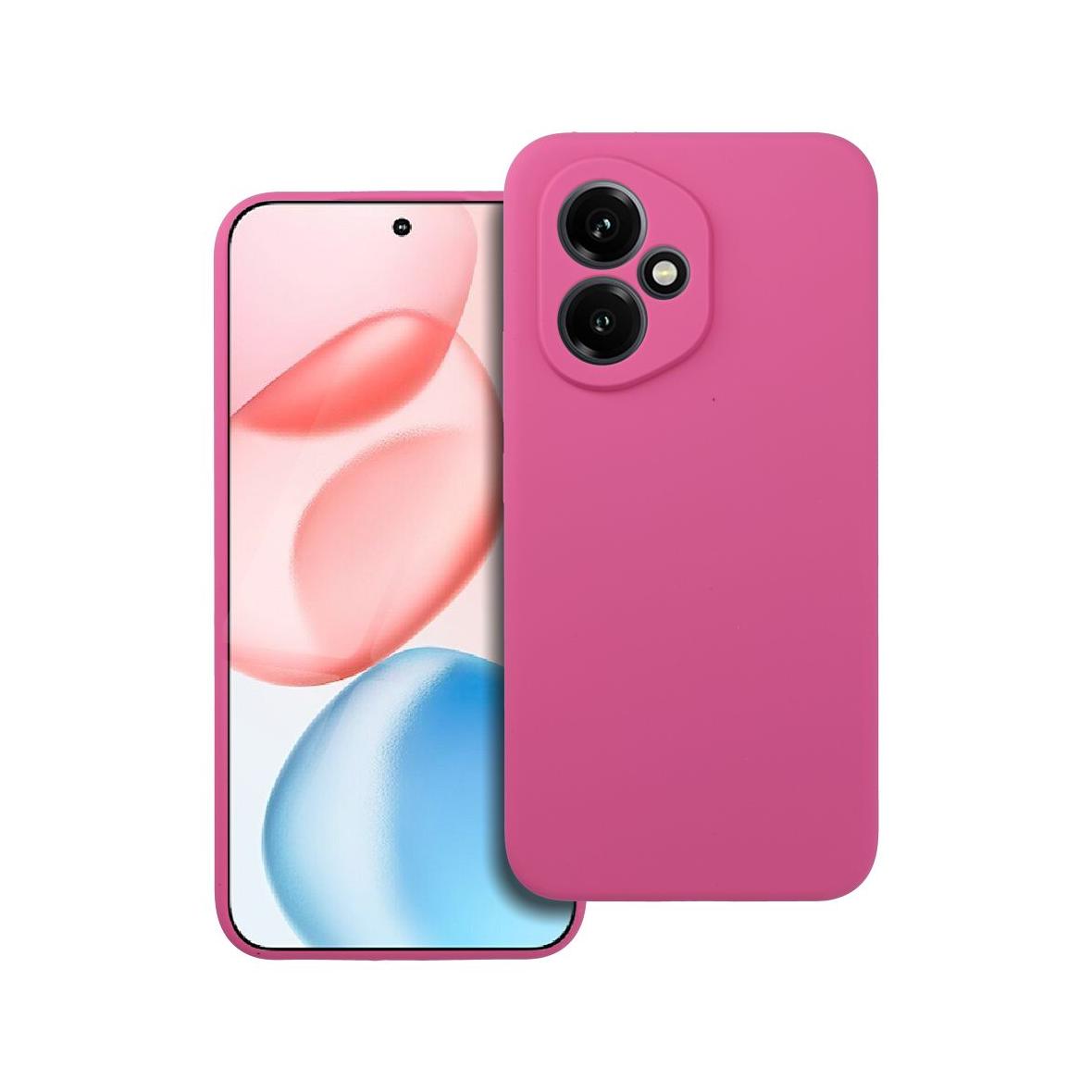 Futerał do Honor 400 5G Silicone 2mm różowy