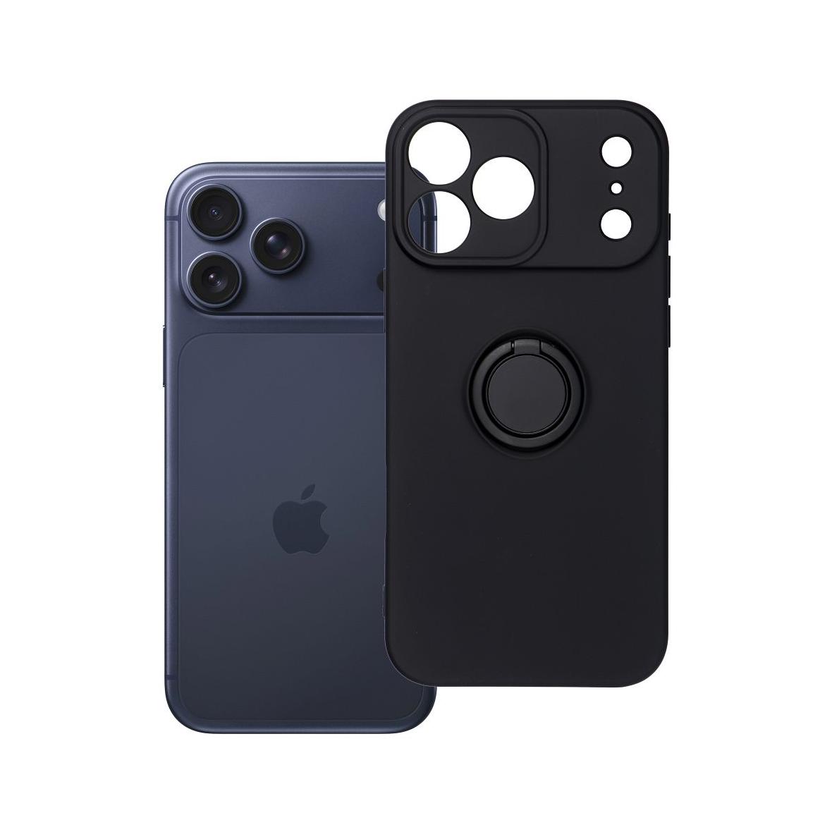 Futerał do iPhone 17 PRO MAX Silicone Ring czarny