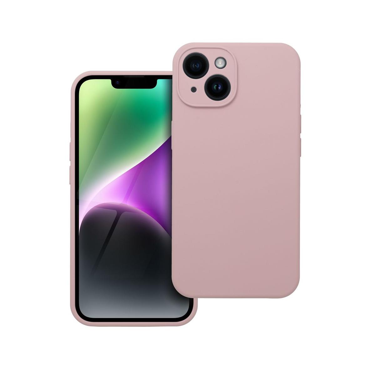 Futerał do iPhone 14 Silicone 2mm pudrowy róż