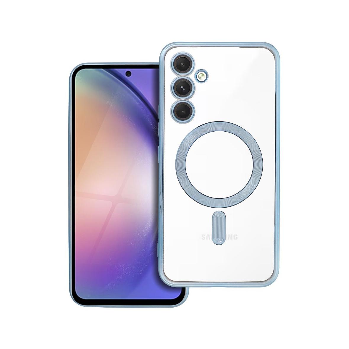 Futerał do Samsung A54 Electro Mag Cover zgodny z MagSafe niebieski