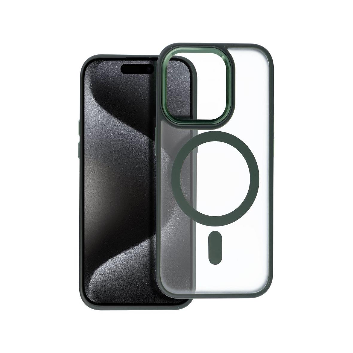 Futerał MATTE MAG COVER kompatybilny z MagSafe do IPHONE 15 Pro zielony