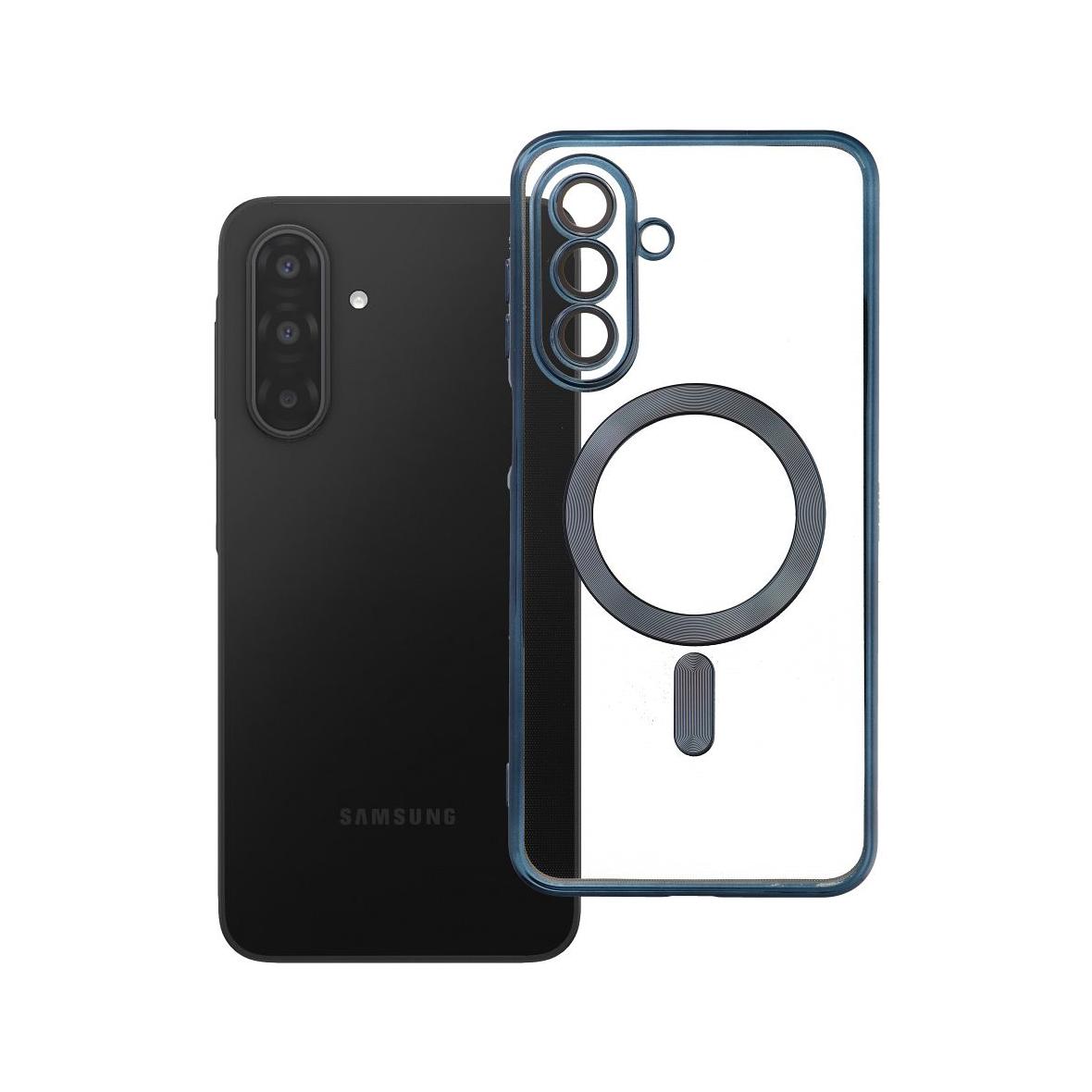 Futerał do Samsung A17 Electro Mag Cover zgodny z MagSafe tytanowy niebieski
