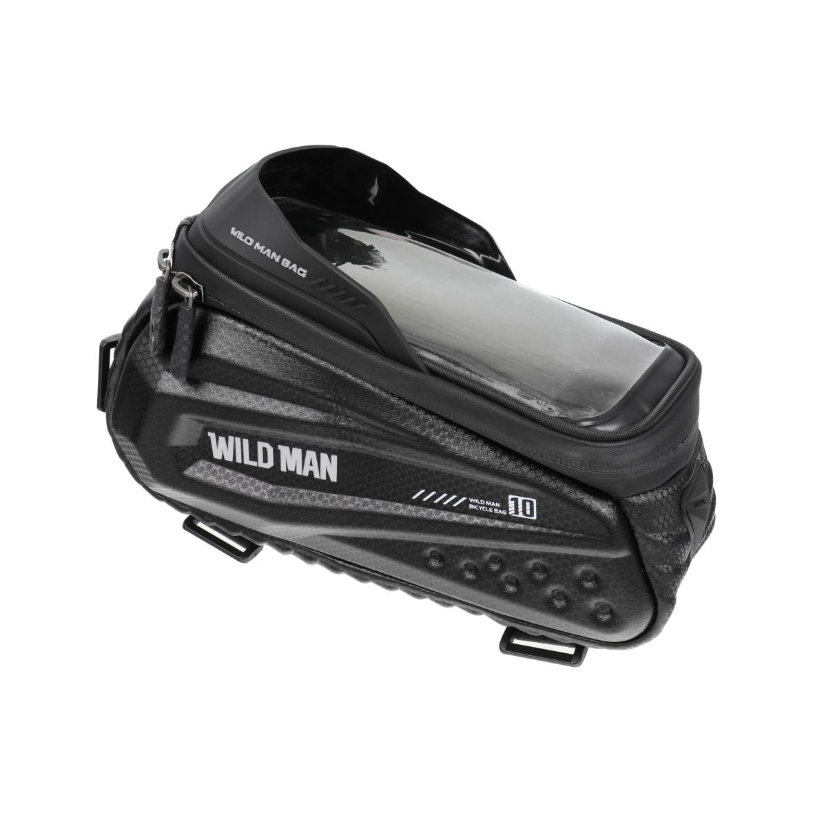 WILDMAN sakwa rowerowa na ramę na zamek 1,2L (4" - 7") ES10 czarna