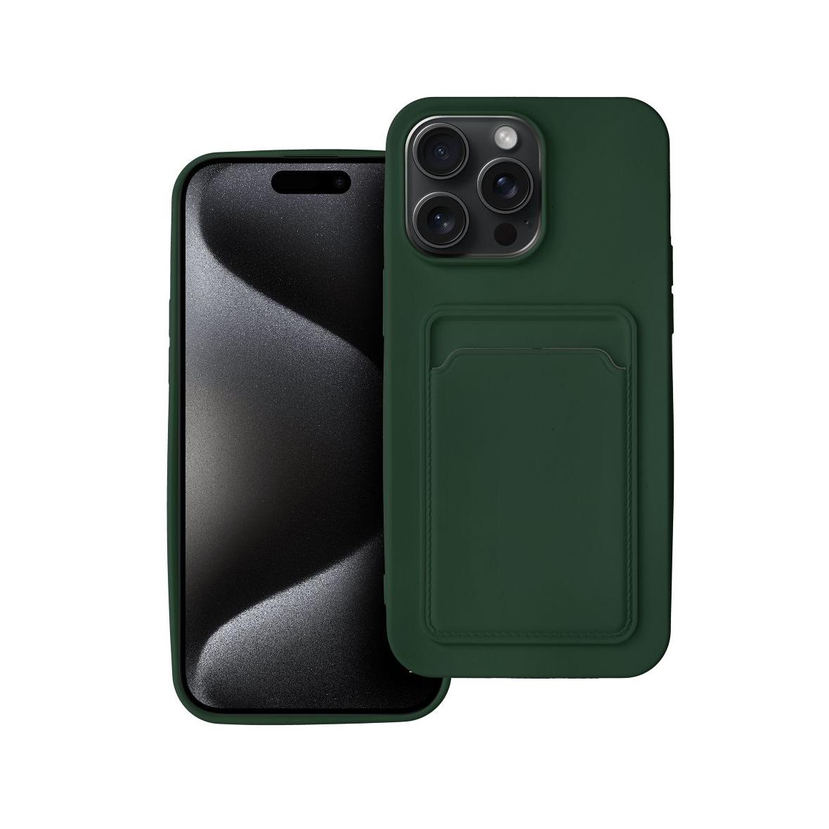 Futerał do iPhone 15 PRO MAX Card Case zielony