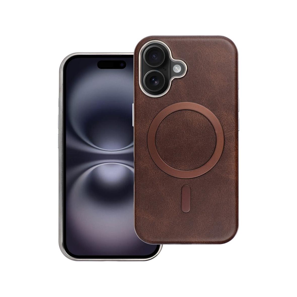 Futerał do iPhone 16 Gentleman Mag Cover zgodny z MagSafe brązowy