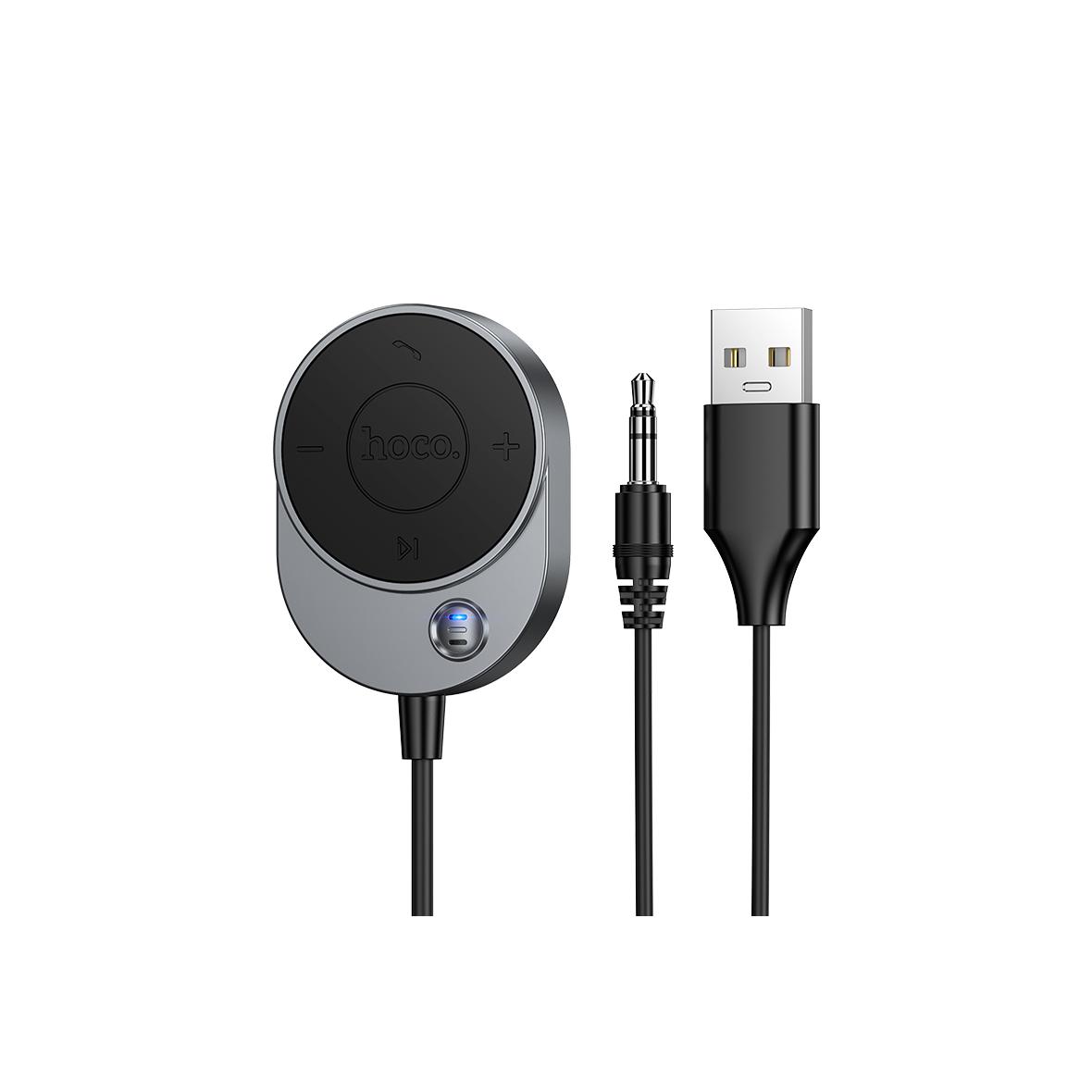 Odbiornik AUX Hoco Bluetooth z kablem Jack 3,5 mm E150 szary