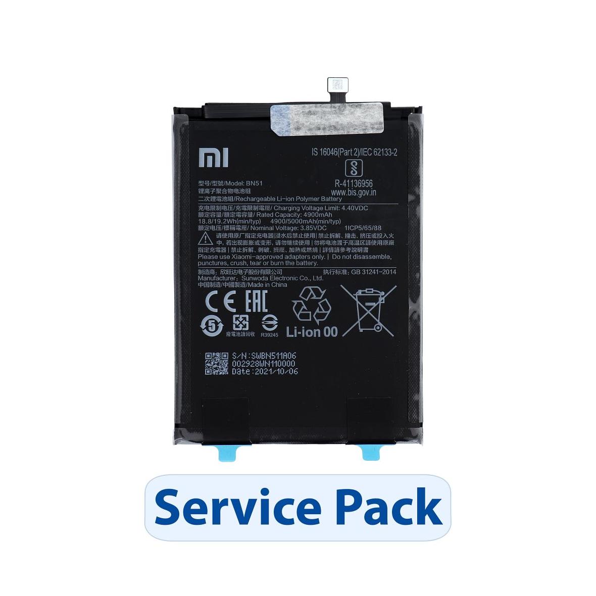 ServicePack Bateria BN54 do XIAOMI Redmi 9 / Note 9 / Redmi 10X 4G