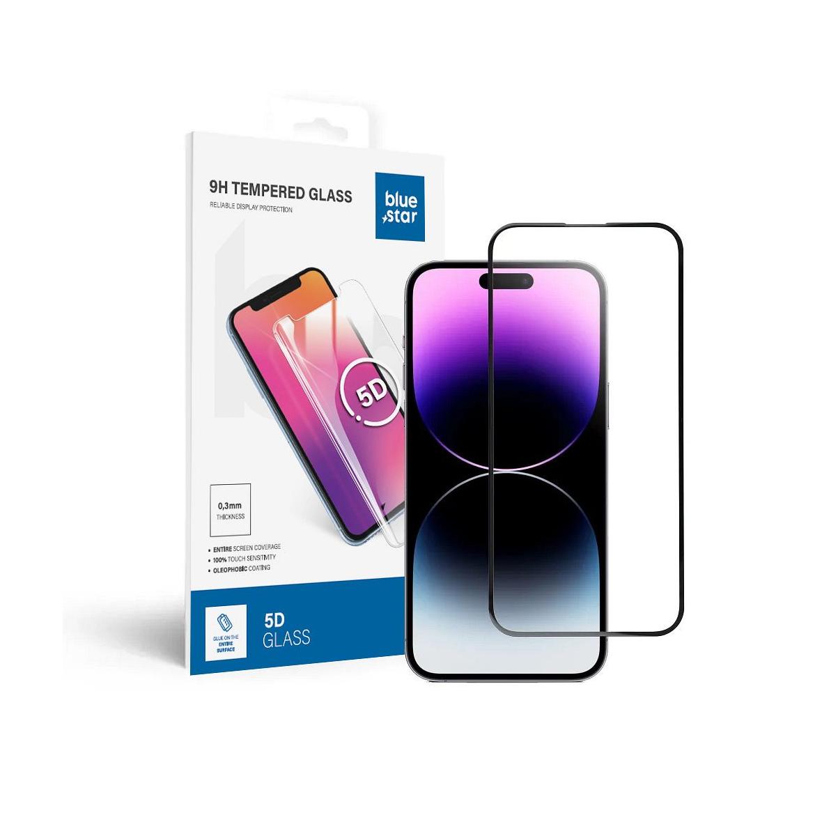 Szkło hartowane do iPhone 14 PRO MAX (full glue) Blue Star 5D czarne