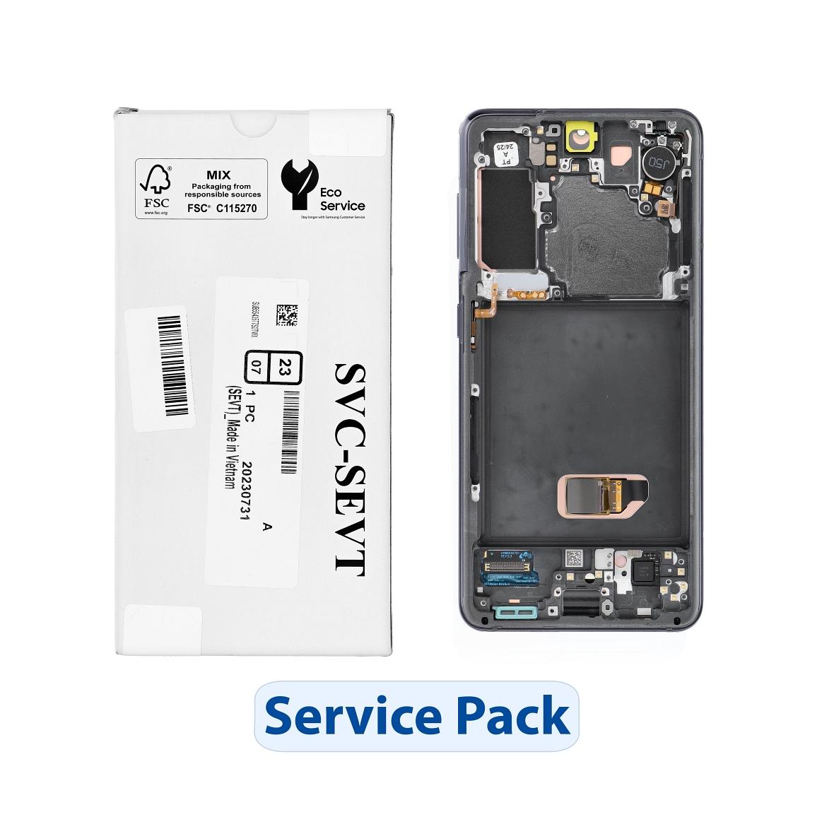 ServicePack Wyświetlacz LCD SAMSUNG S21 5G G991B GH82-27257A Gray