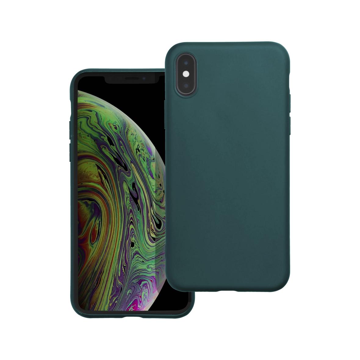 Futerał MATT do iPhone X / XS ciemnozielony