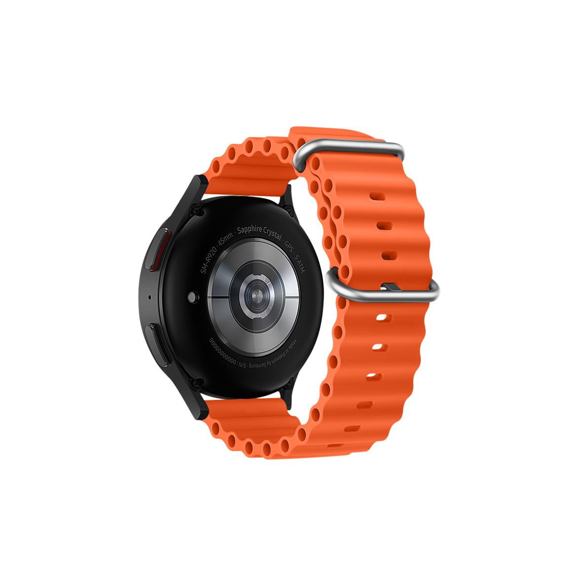 Pasek do Samsung Galaxy Watch Forcell Forcell F-Design FS01 dziurki silikon 22 mm pomarańczowy