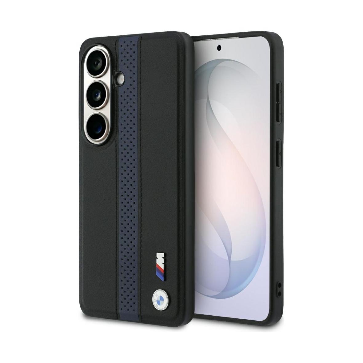 BMW futerał do SAMSUNG S26 kompatybilny z MagSafe BMHMS26S25PCPSKB (Perforated Stripe Logo) niebieski