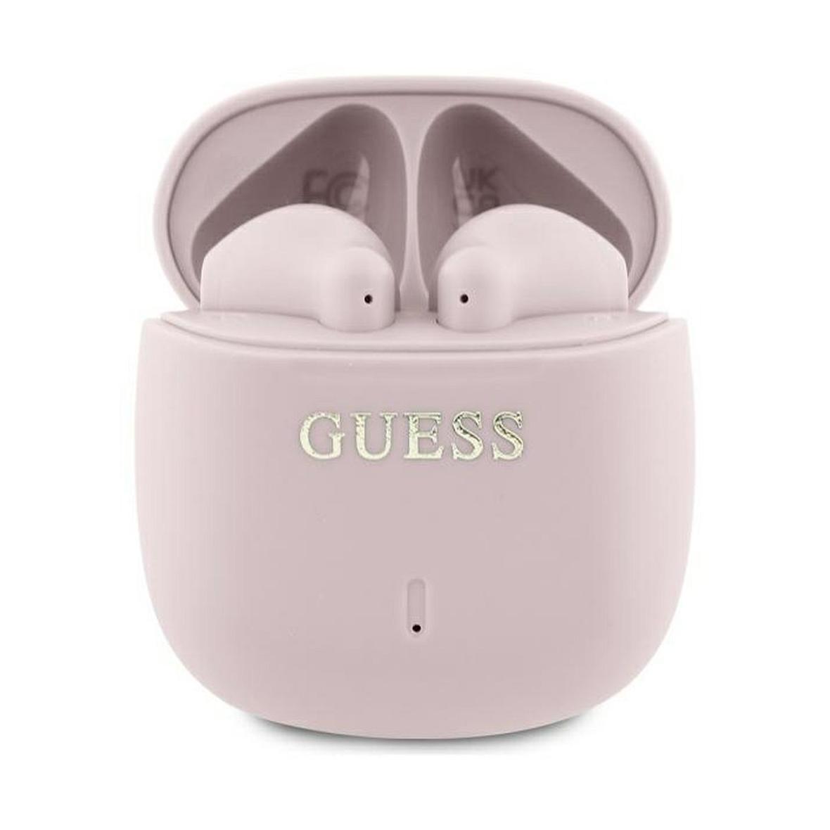GUESS słuchawki bezprzewodowe bluetooth TWS GUTWSJ14ESGP (Printed Classic Logo) różowe