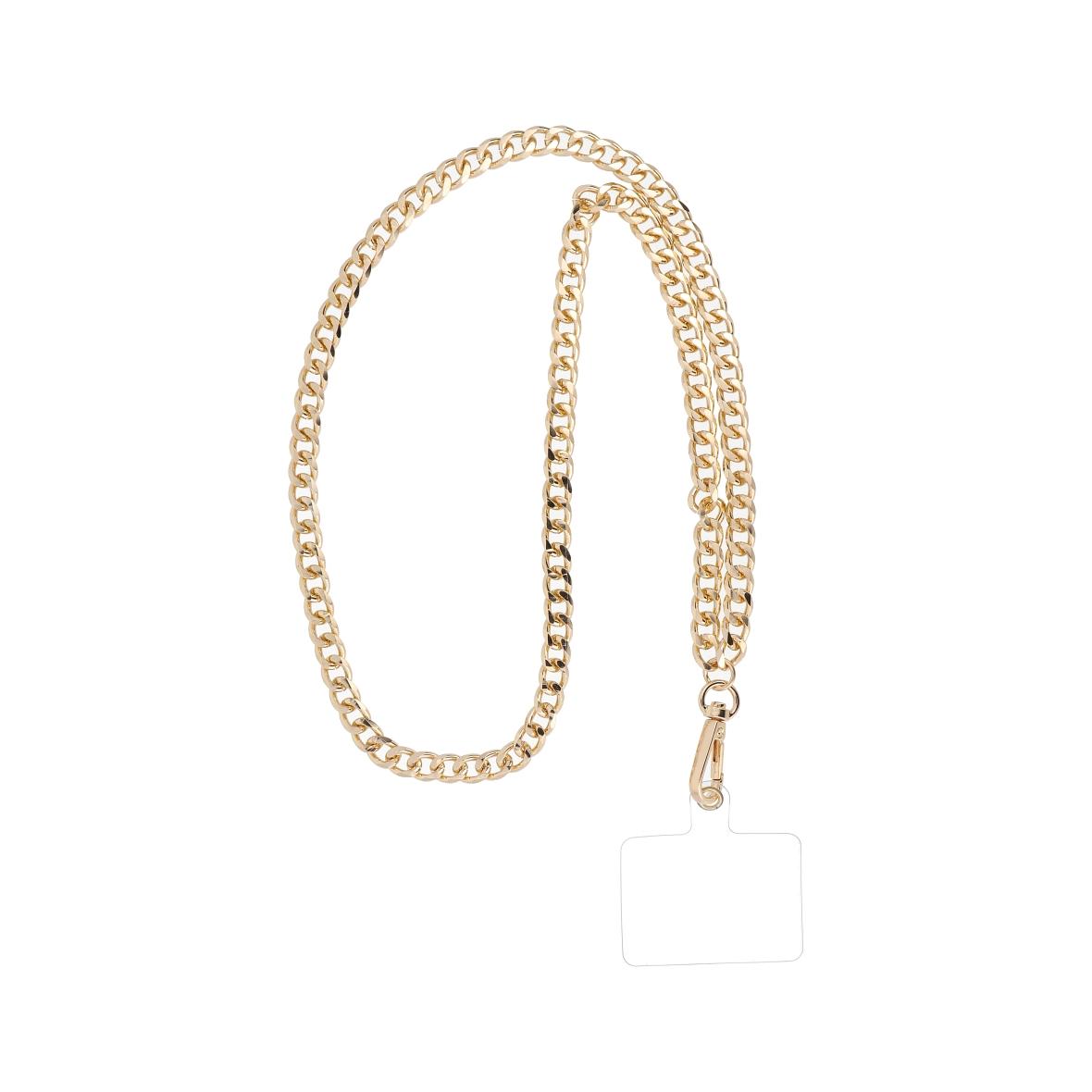 Smycz do telefonu, Zawieszka do telefonu - CHAIN #81 / długość sznura 80cm (40cm w pętli) / na szyję - złoty