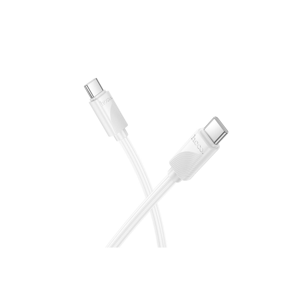 Kabel USB C do USB C Hoco 3A 60W 1 m X114 biały