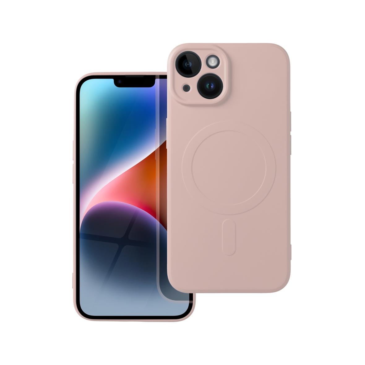 Futerał do iPhone 14 Silicone Mag Cover zgodny z MagSafe różowy