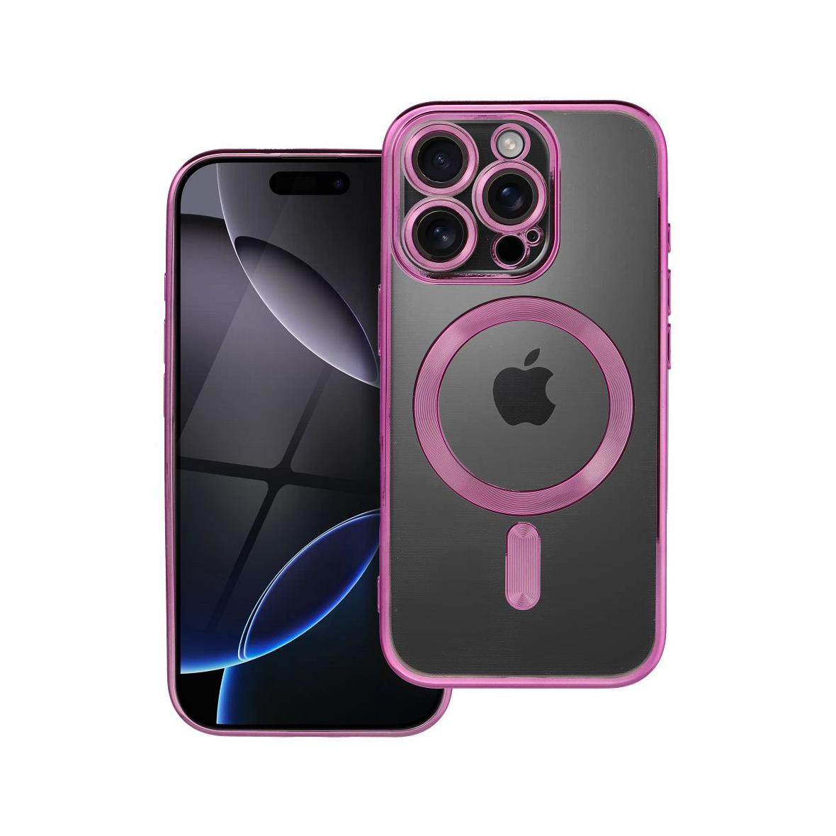 Futerał do iPhone 16 PRO Electro Mag Cover zgodny z MagSafe różowy