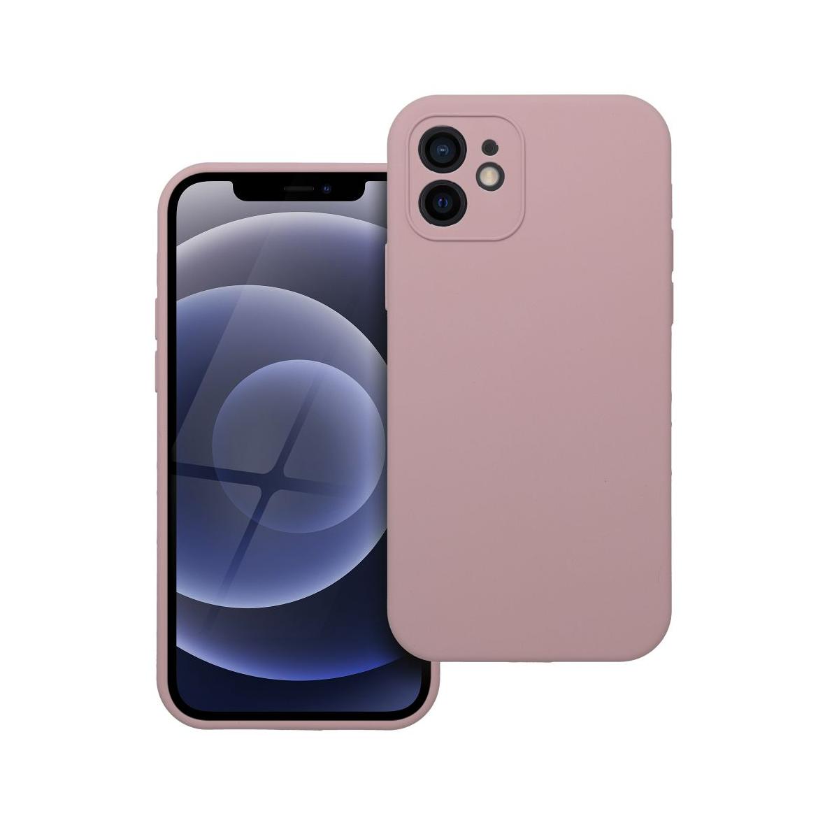 Futerał do iPhone 12 Silicone 2mm pudrowy róż