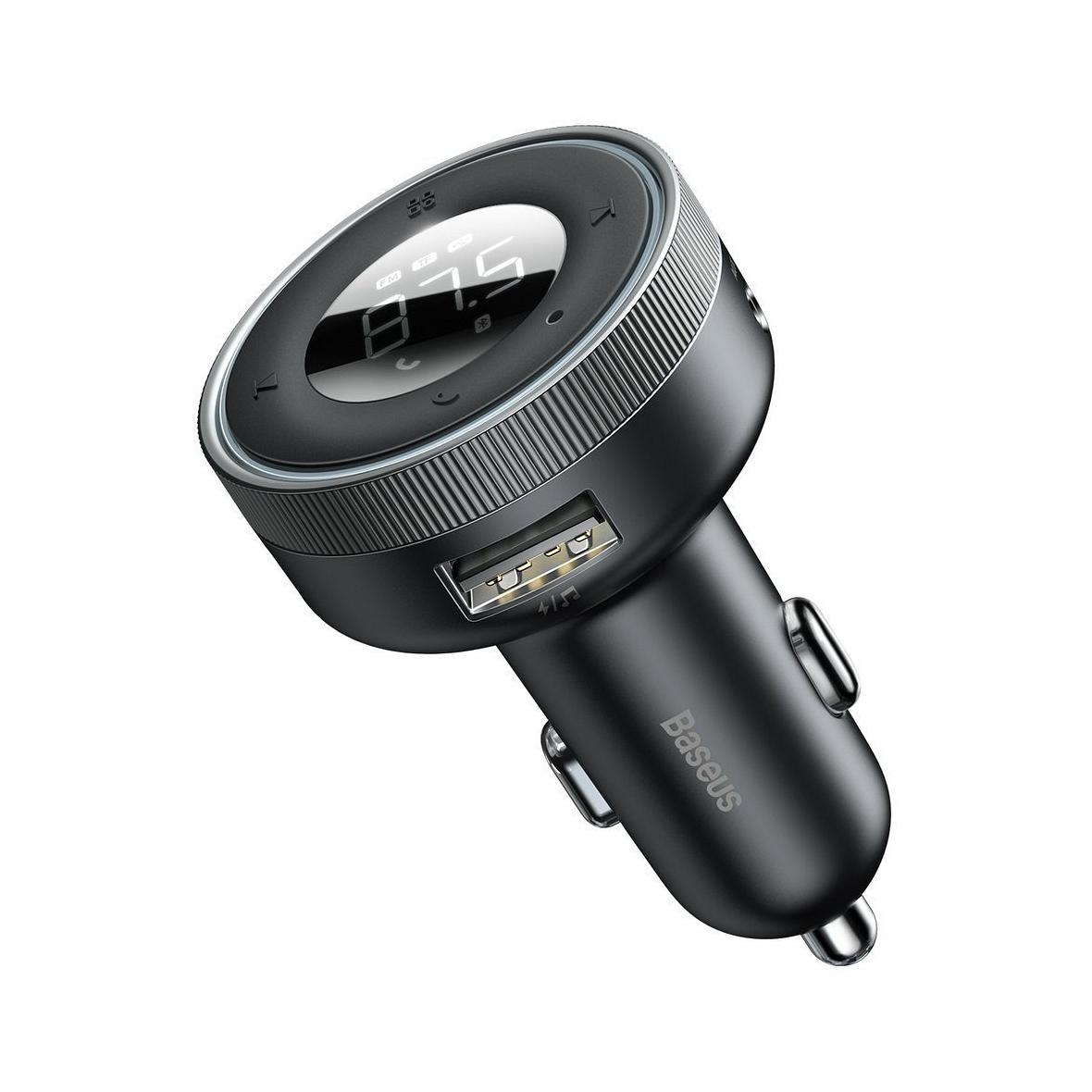 BASEUS Transmiter FM Bluetooth 5.0 + MP3 z ładowarką samochodową 2x USB 3,4A QC3.0 CCLH-01
