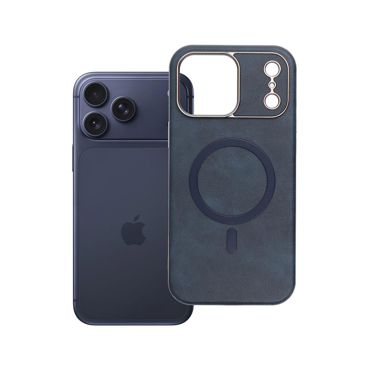 Futerał do iPhone 17 PRO MAX Gentleman Mag Cover zgodny z MagSafe granatowy