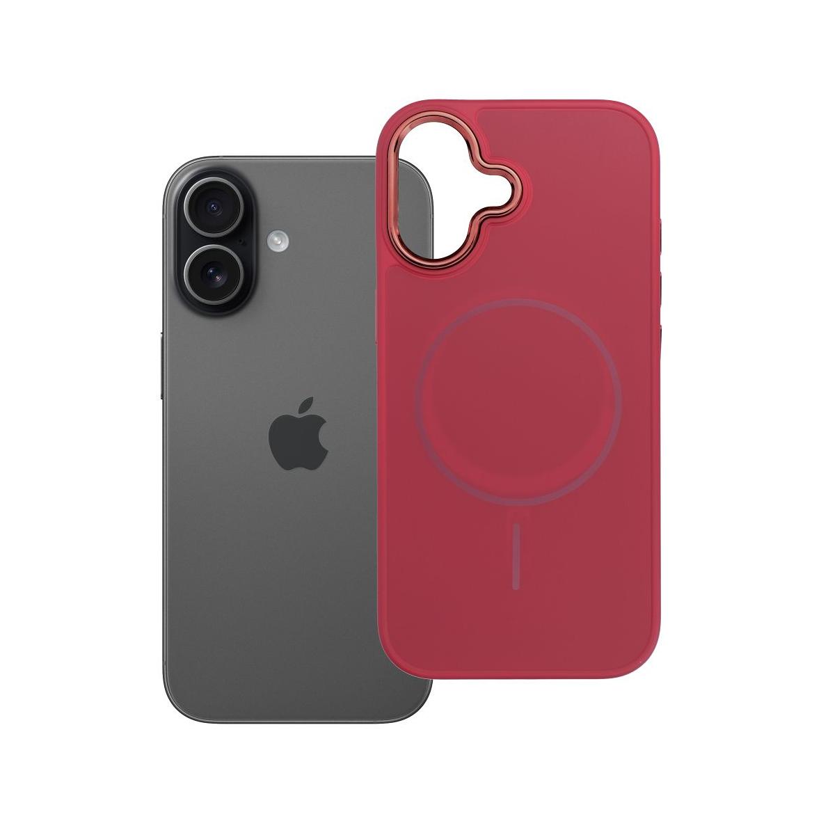 Futerał do iPhone 17 Frame Mag Cover zgodny z MagSafe magenta