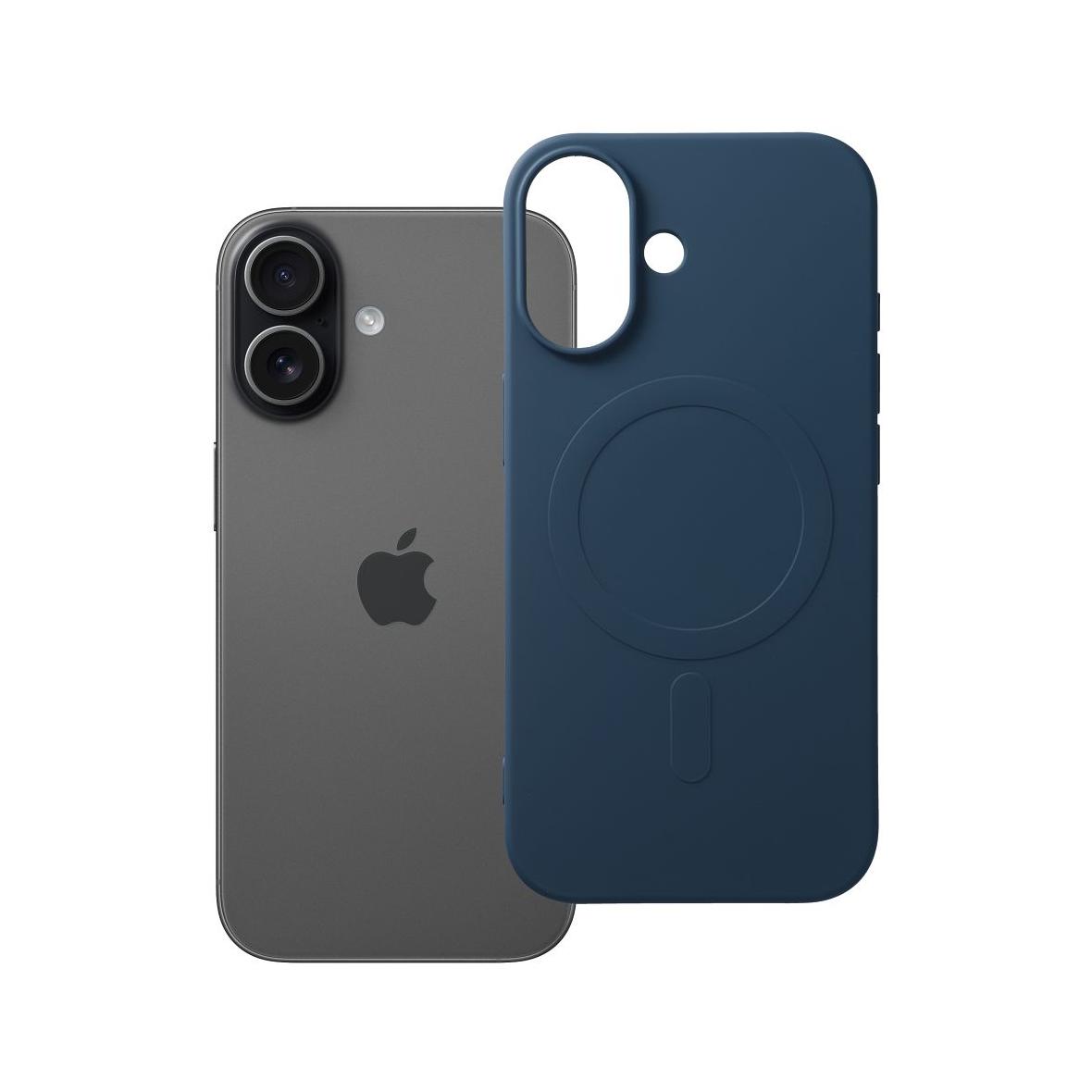 Futerał do iPhone 17 Silicone Mag Cover zgodny z MagSafe (big hole) niebieski