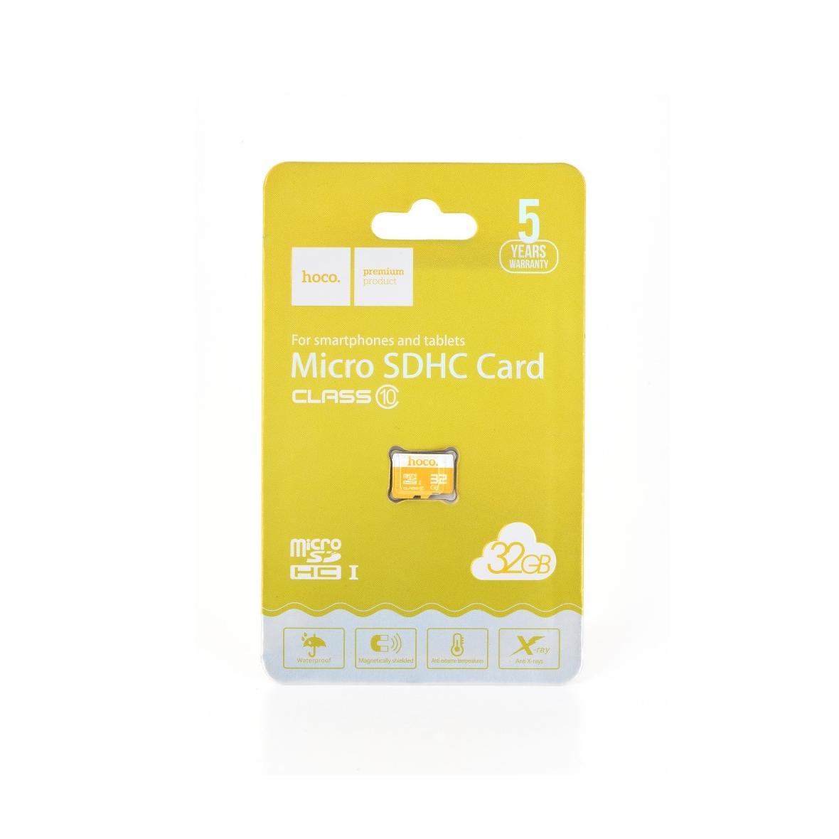 Karta microSD 32GB class 10 Hoco żółta