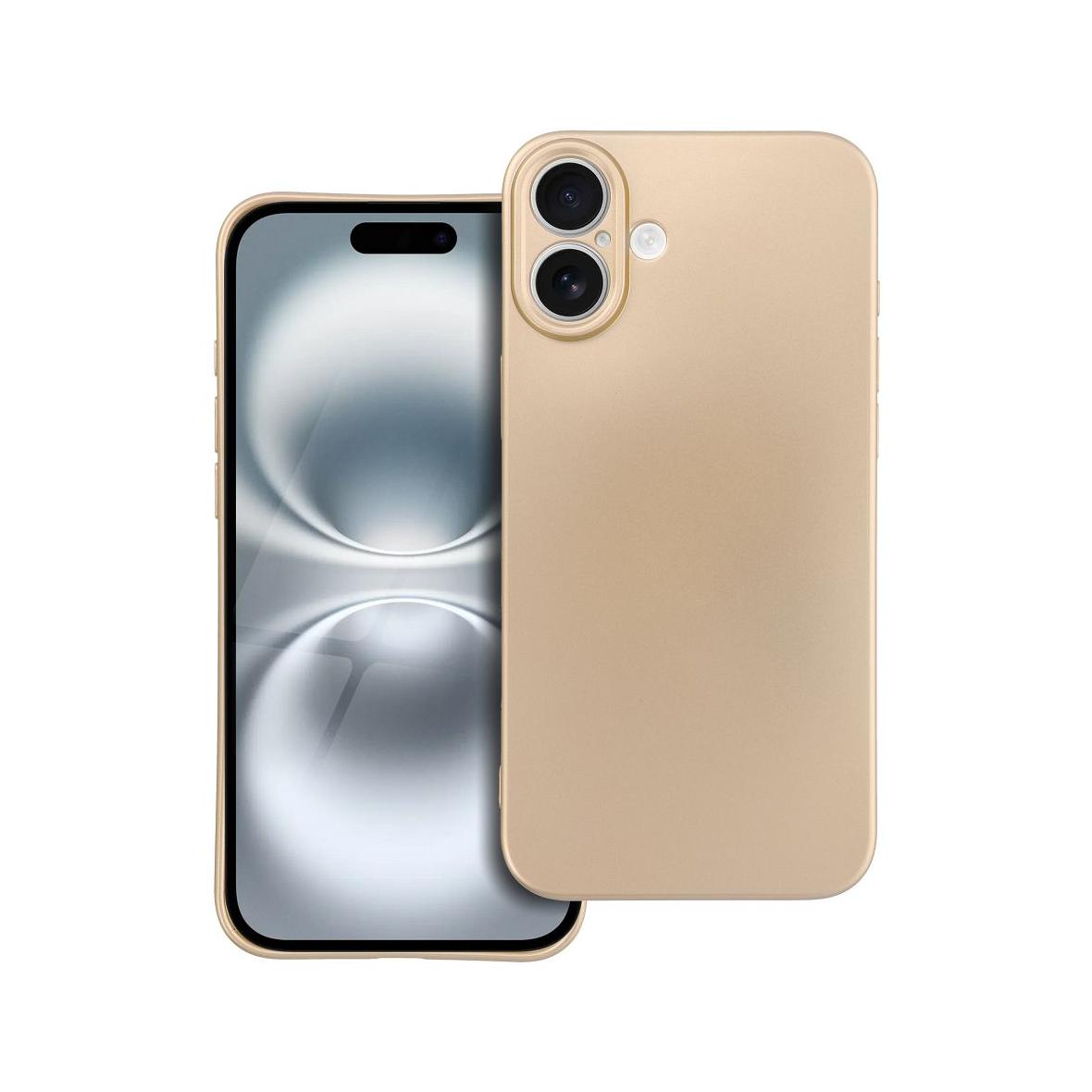 Futerał do iPhone 16 PLUS Metallic złoty