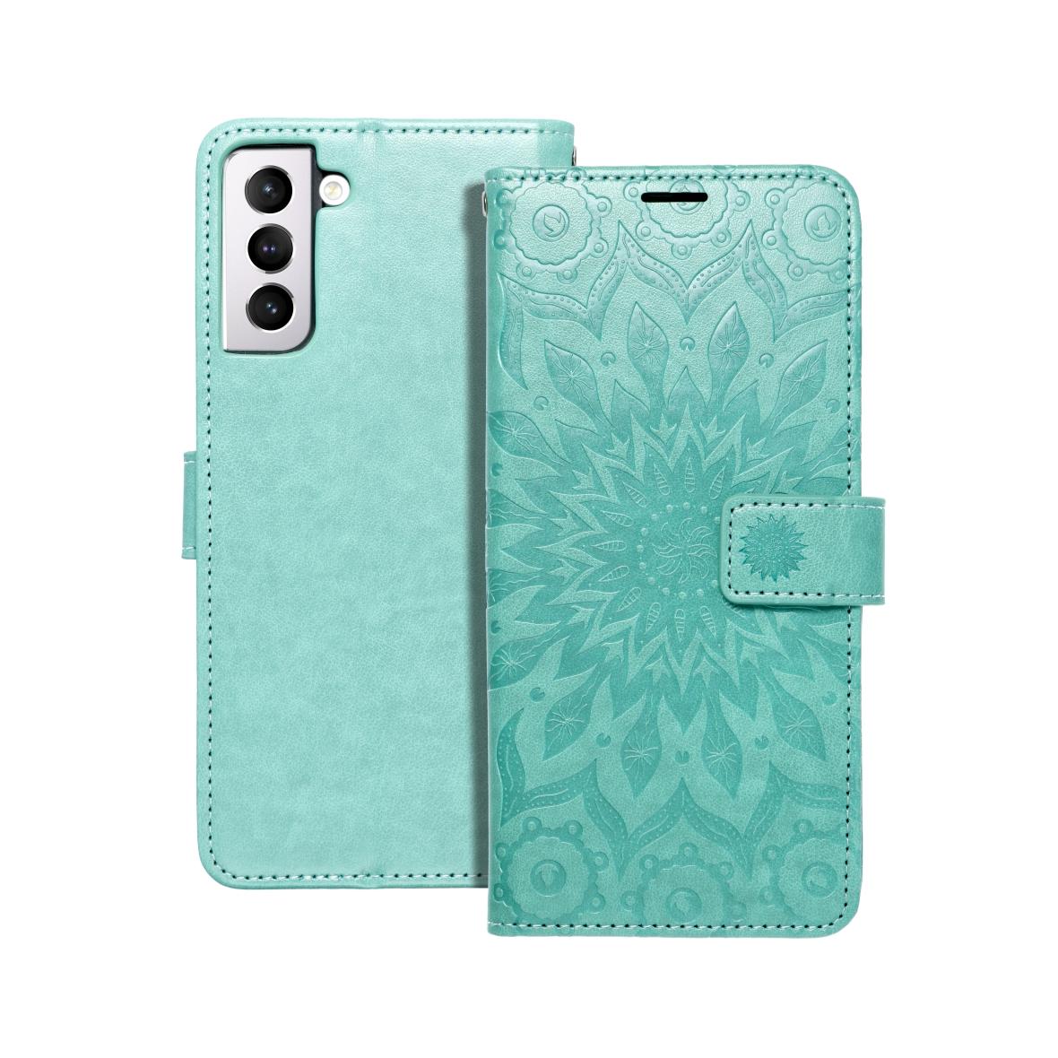 Etui z klapką na Samsung A12 / M12 Mezzo Book mandala zielone