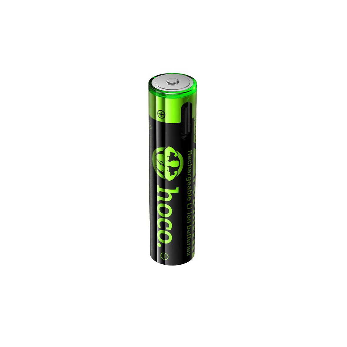Bateria akumulatorowa R3 (AAA) 320 mAh z gniazdem USB C + kabel USB A do 2 x USB C 2 szt Hoco JA4 czarna