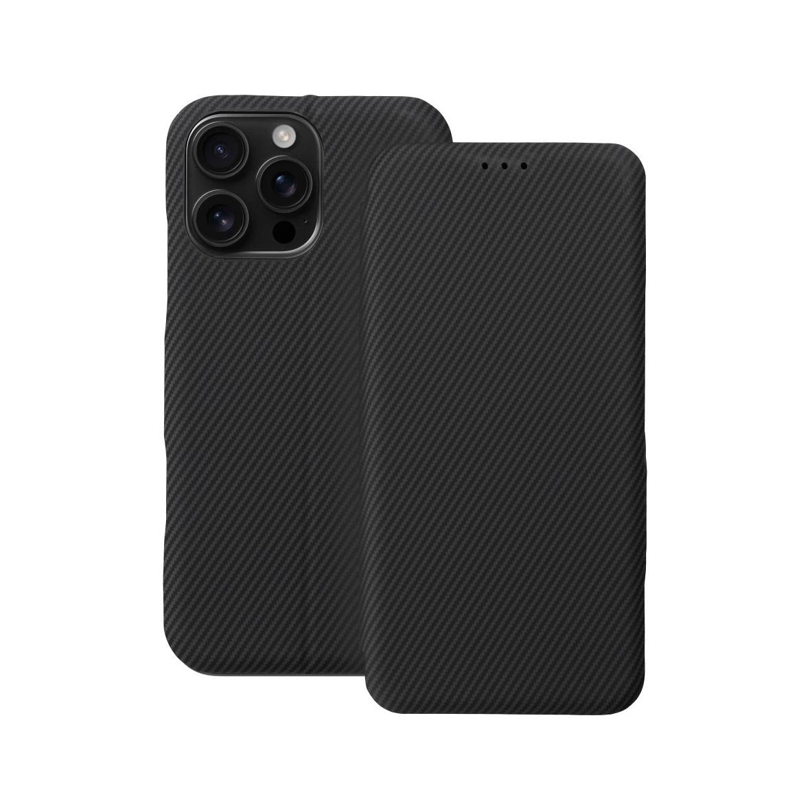 Etui z klapką na iPhone 16 PRO MAX Folio Side Magnet czarne
