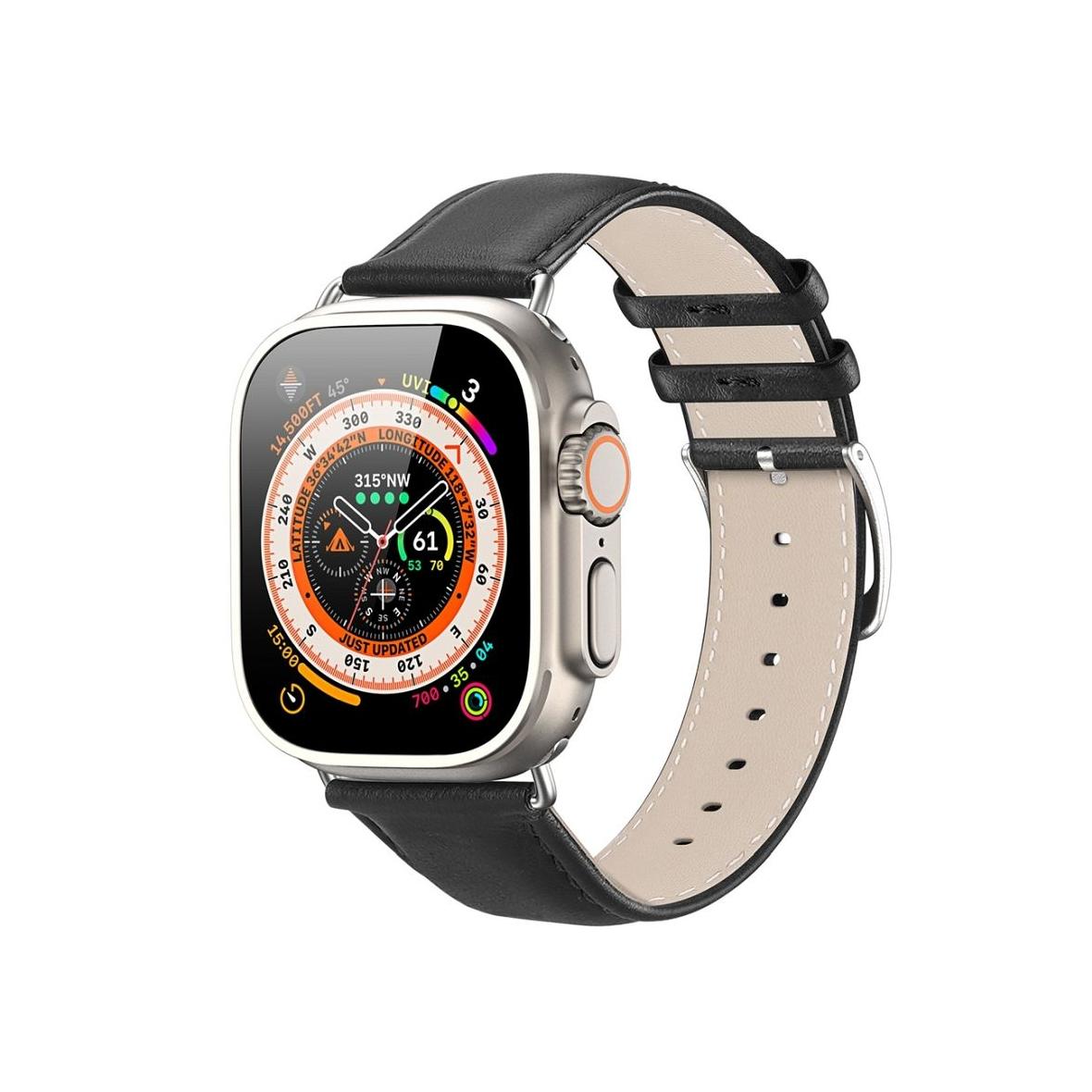 DUX DUCIS pasek YS skórzany do Apple Watch 38 / 40 / 41 mm czarny
