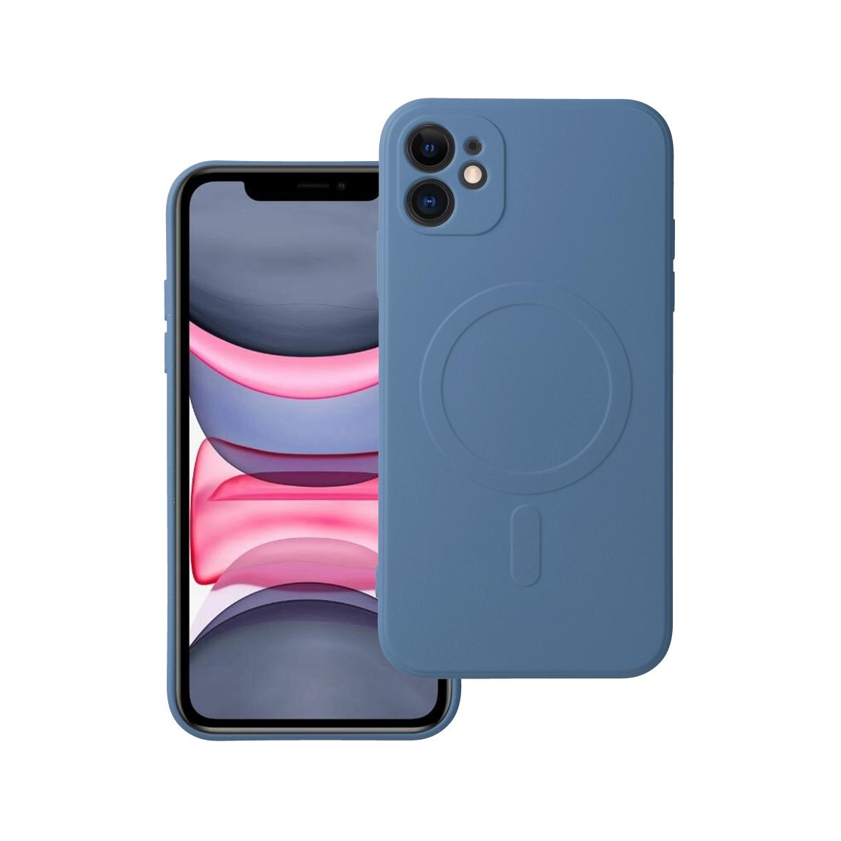 Futerał do iPhone 11 Silicone Mag Cover zgodny z MagSafe niebieski