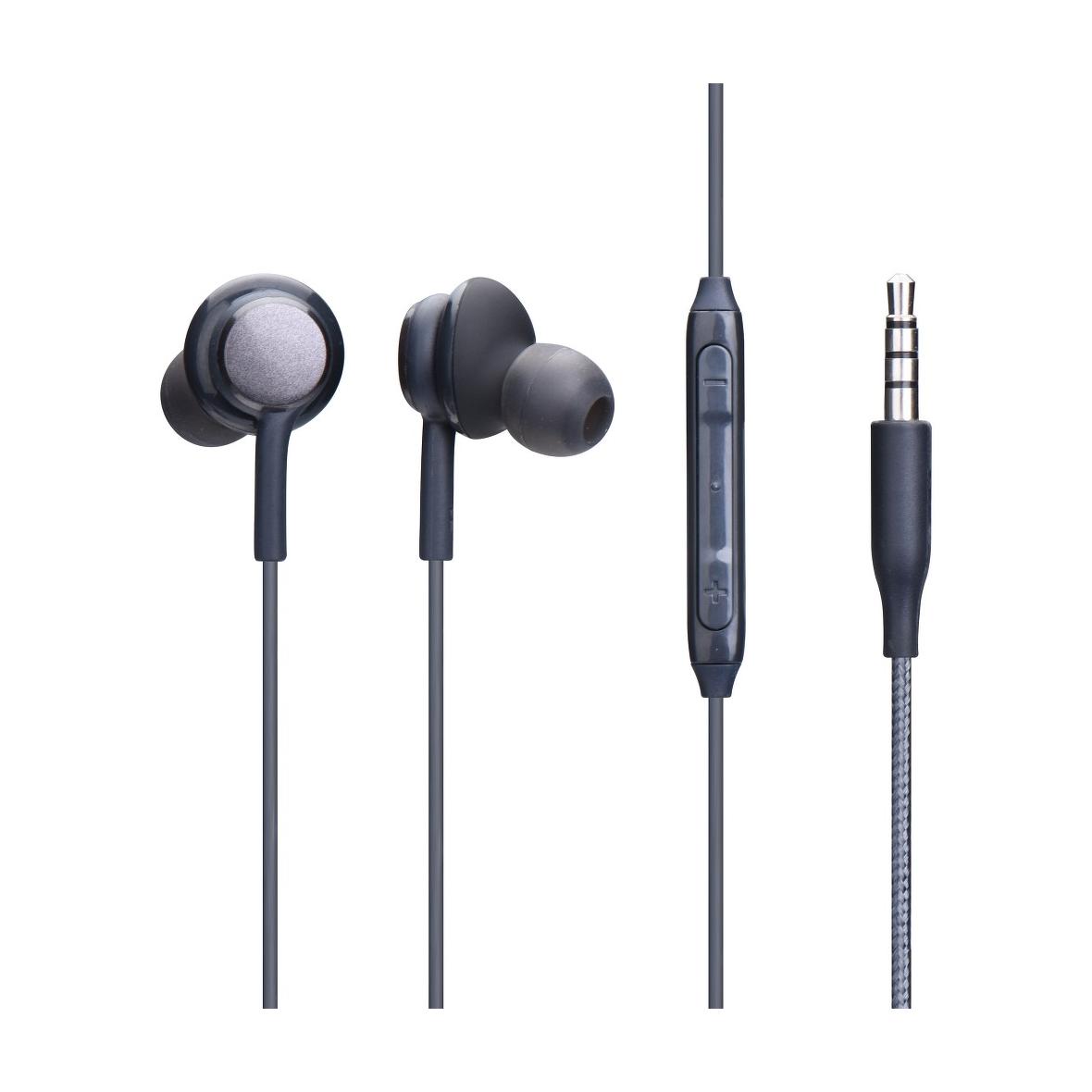 Słuchawki przewodowe Jack 3,5 mm z mikrofonem PERFECT czarne
