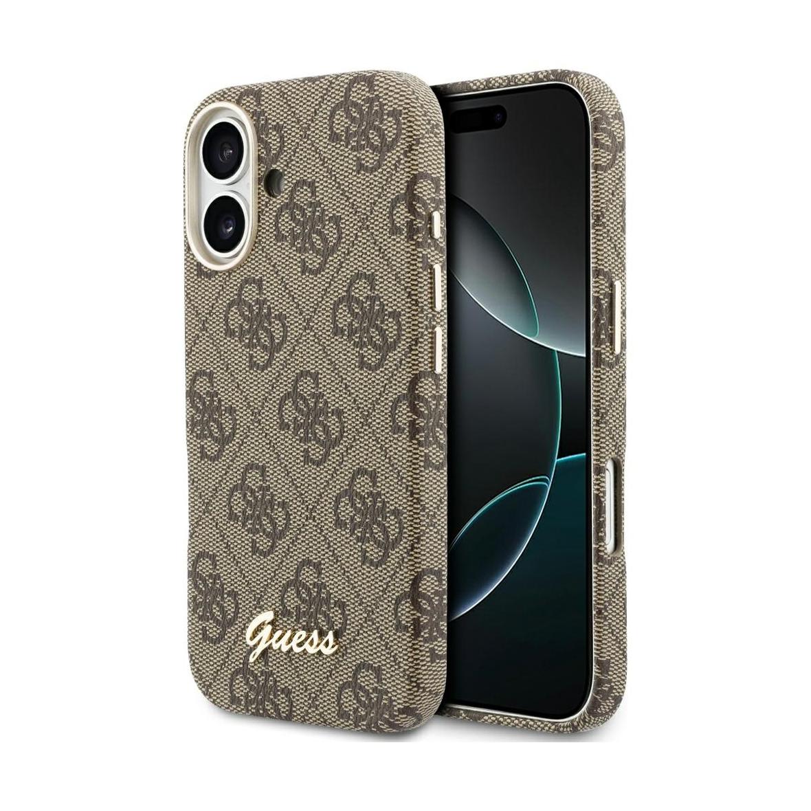 GUESS futerał do IPHONE 17 kompatybilny z MagSafe GUHMP17S5P4FWMSW (PU FW 4G Script) brązowy