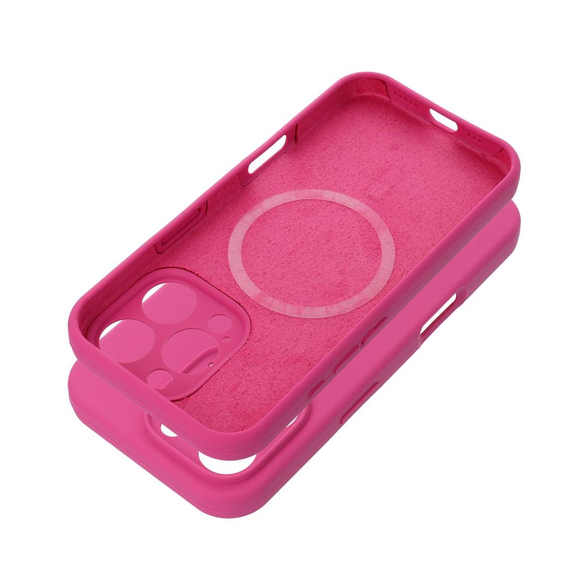 Futerał do iPhone 15 Silicone 2mm zgodny z MagSafe róż