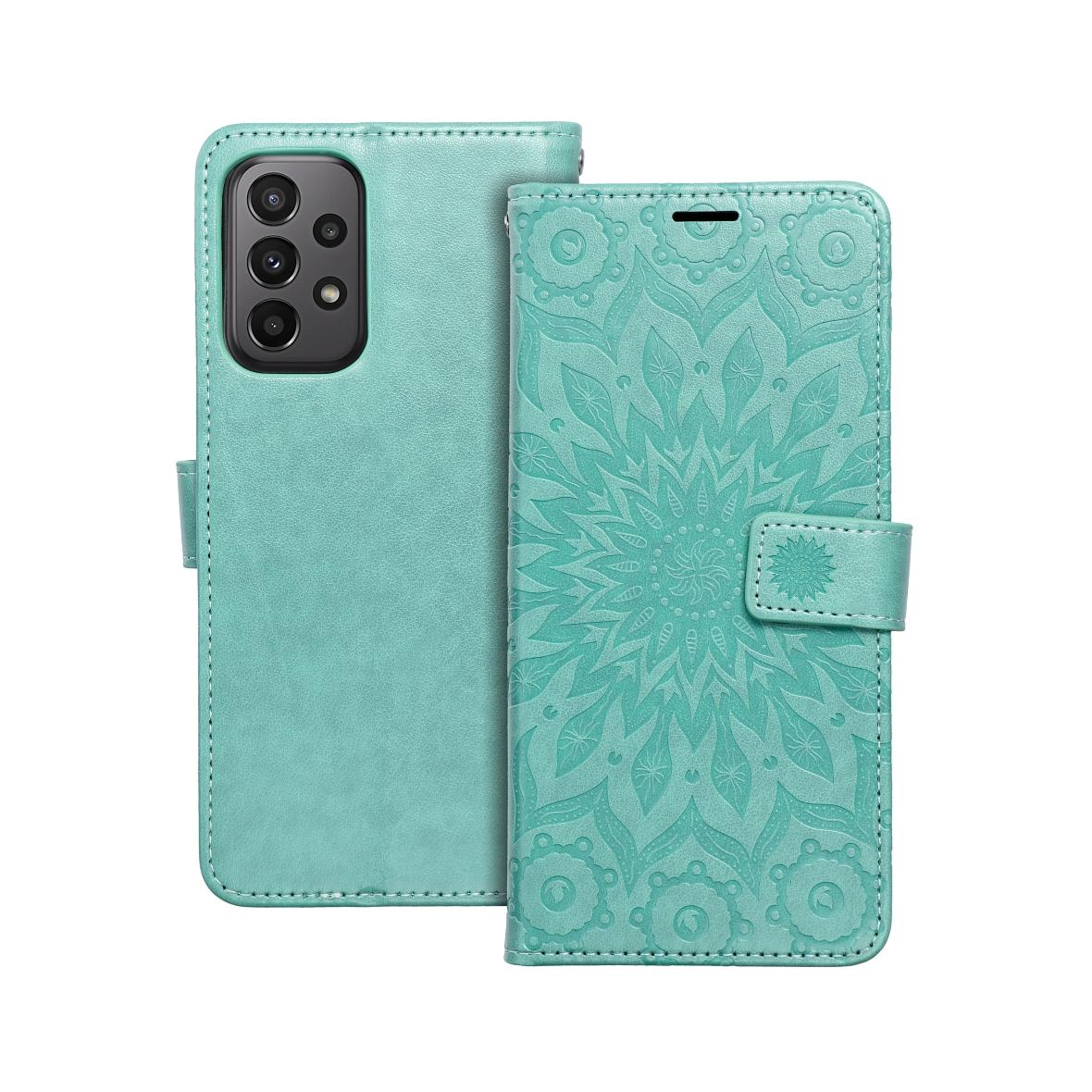 Etui z klapką na Samsung A23 5G Mezzo Book mandala zielone