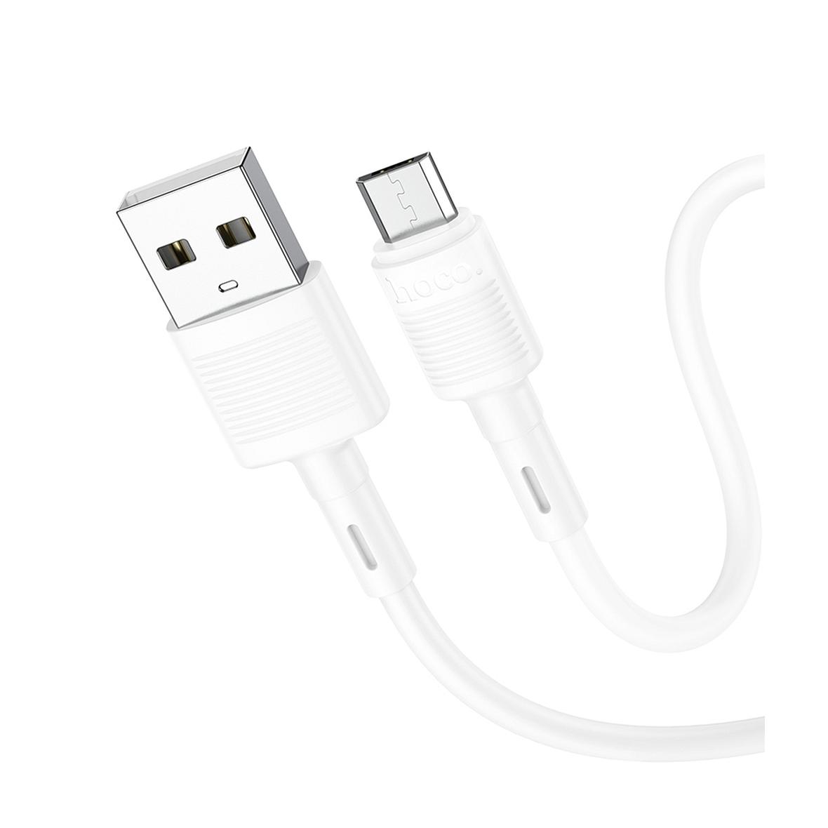 Kabel USB A do Micro USB Hoco 2,4A 1 m X83 biały