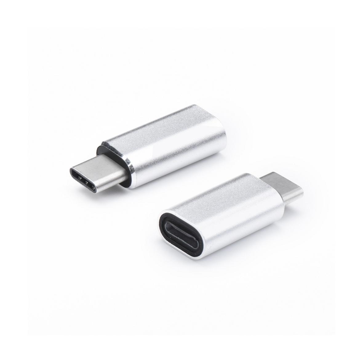 Adapter Lightning (żeński) do Typ C (męski) srebrny
