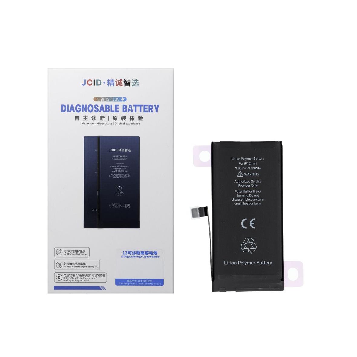 JCID Bateria z możliwością przypisania jako USED do iPhone 12 Mini 2460 mAh (zwiększona pojemność)