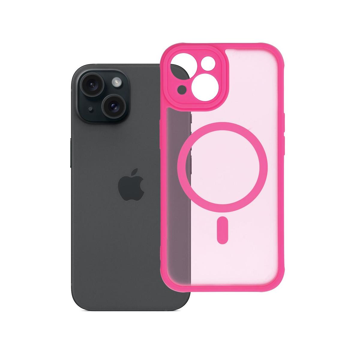 Futerał do iPhone 15 Full Matte Mag Cover zgodny z MagSafe różowy