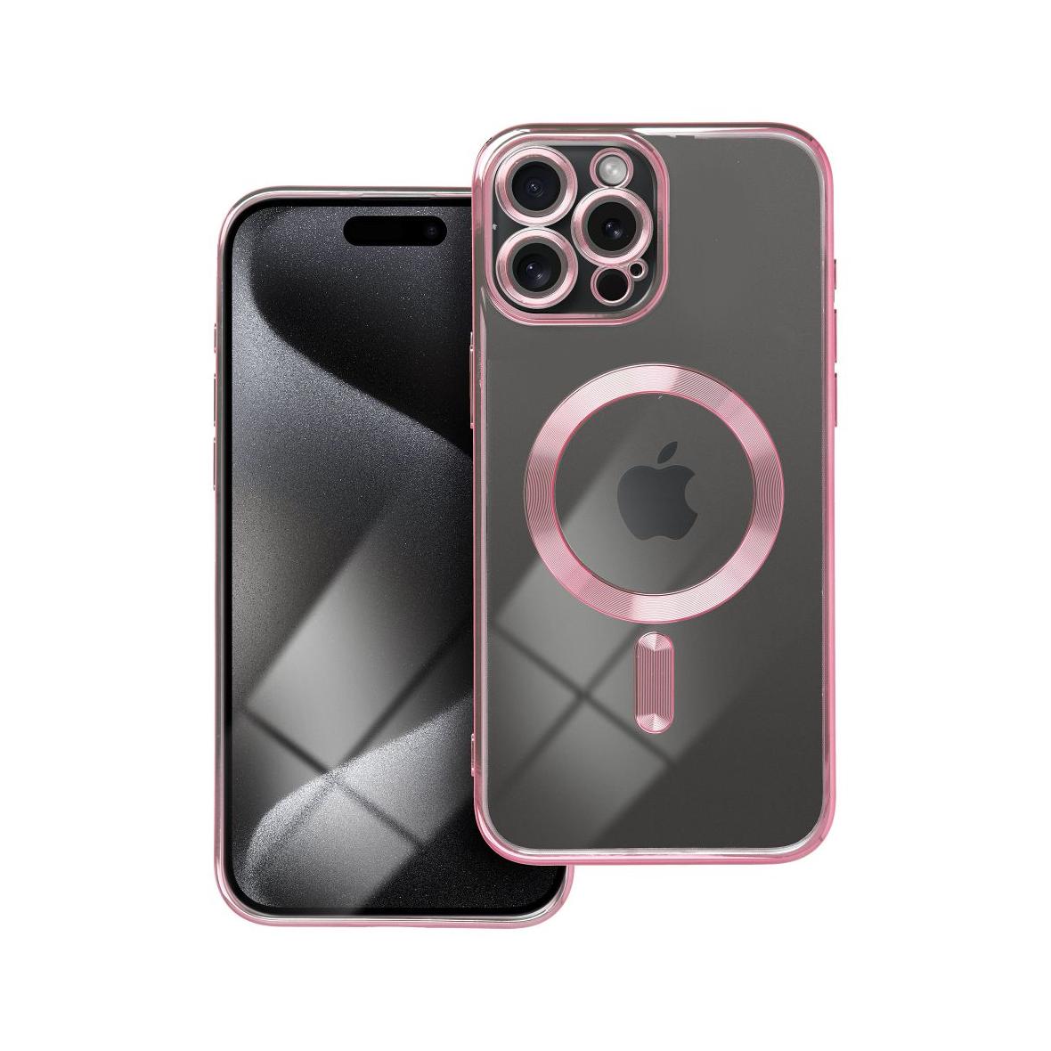 Futerał do iPhone 15 PRO MAX Electro Mag Cover zgodny z MagSafe złoty róż