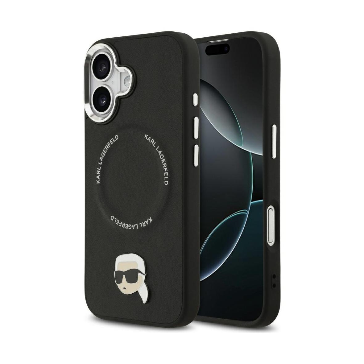 KARL LAGERFELD futerał do IPHONE 17 kompatybilny z MagSafe KLHMP17SPSMLRKLK (PU Karl Pin) czarny