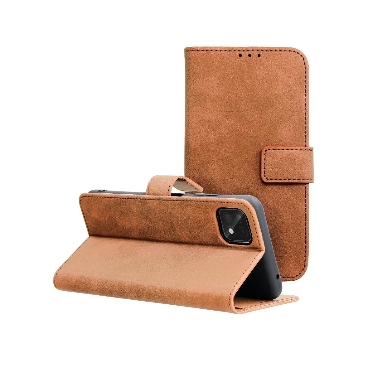 Etui z klapką na Samsung A22 5G Tender Book brązowe