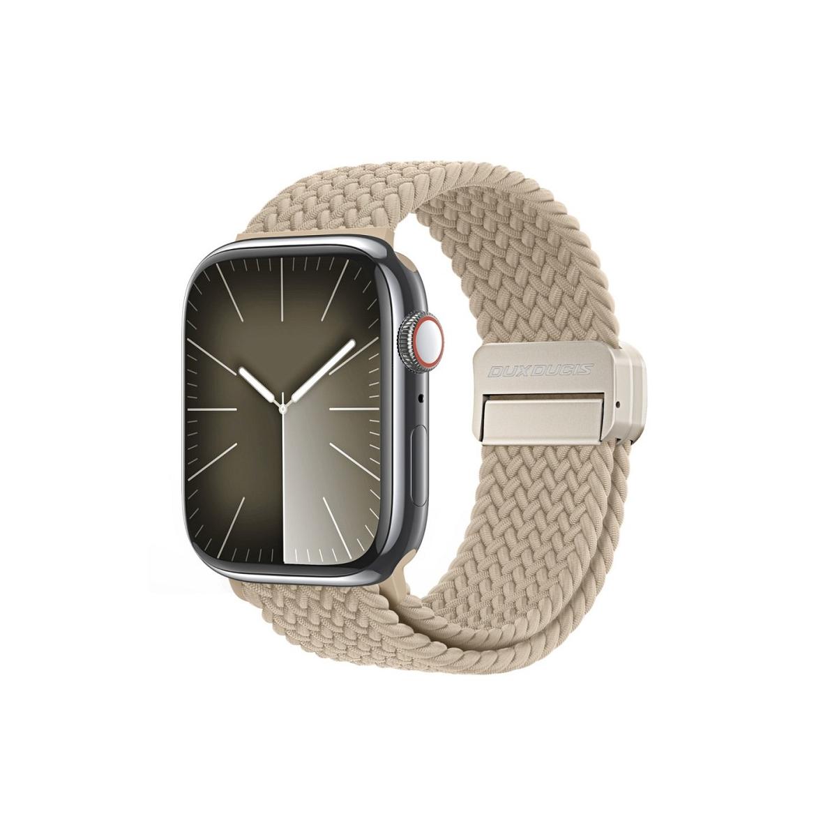 DUX DUCIS pasek MIXTURE PRO pleciony do Apple Watch 38 / 40 / 41 mm jasno beżowy