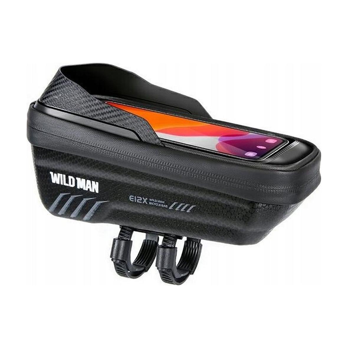 WILDMAN sakwa rowerowa na ramę na zamek 1L (4" - 7") E12X czarna