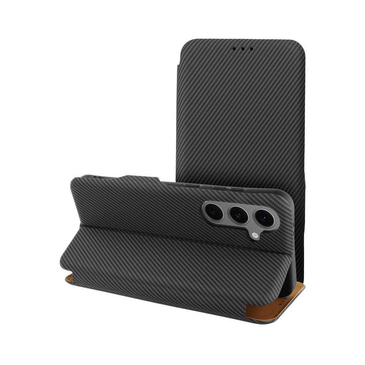 Etui z klapką na Samsung A15 Folio Side Magnet szare
