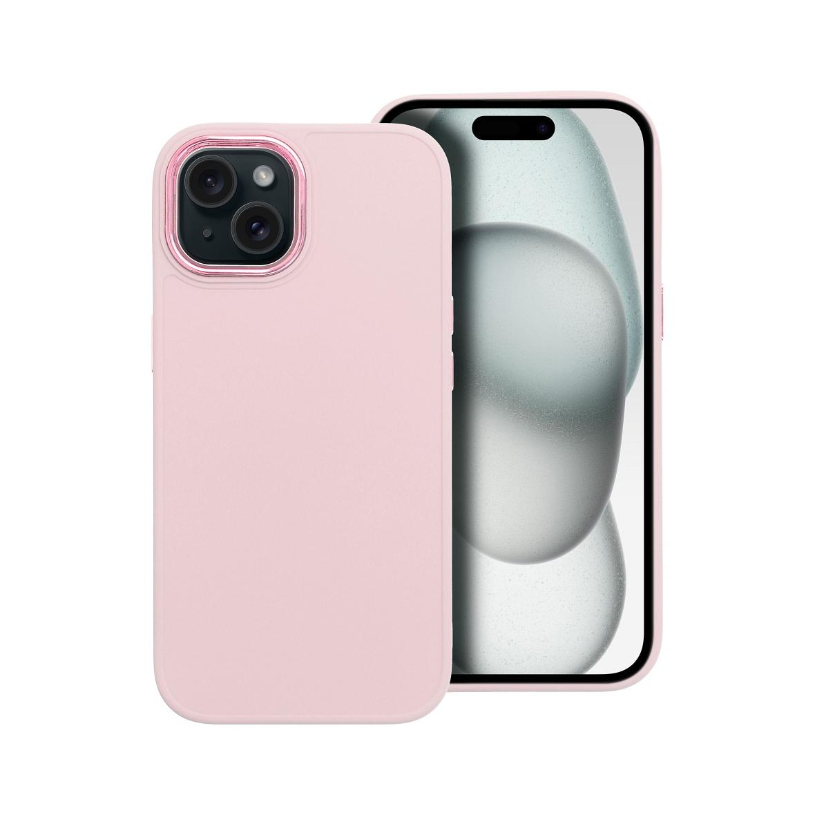 Futerał do iPhone 15 Frame pudrowy róż