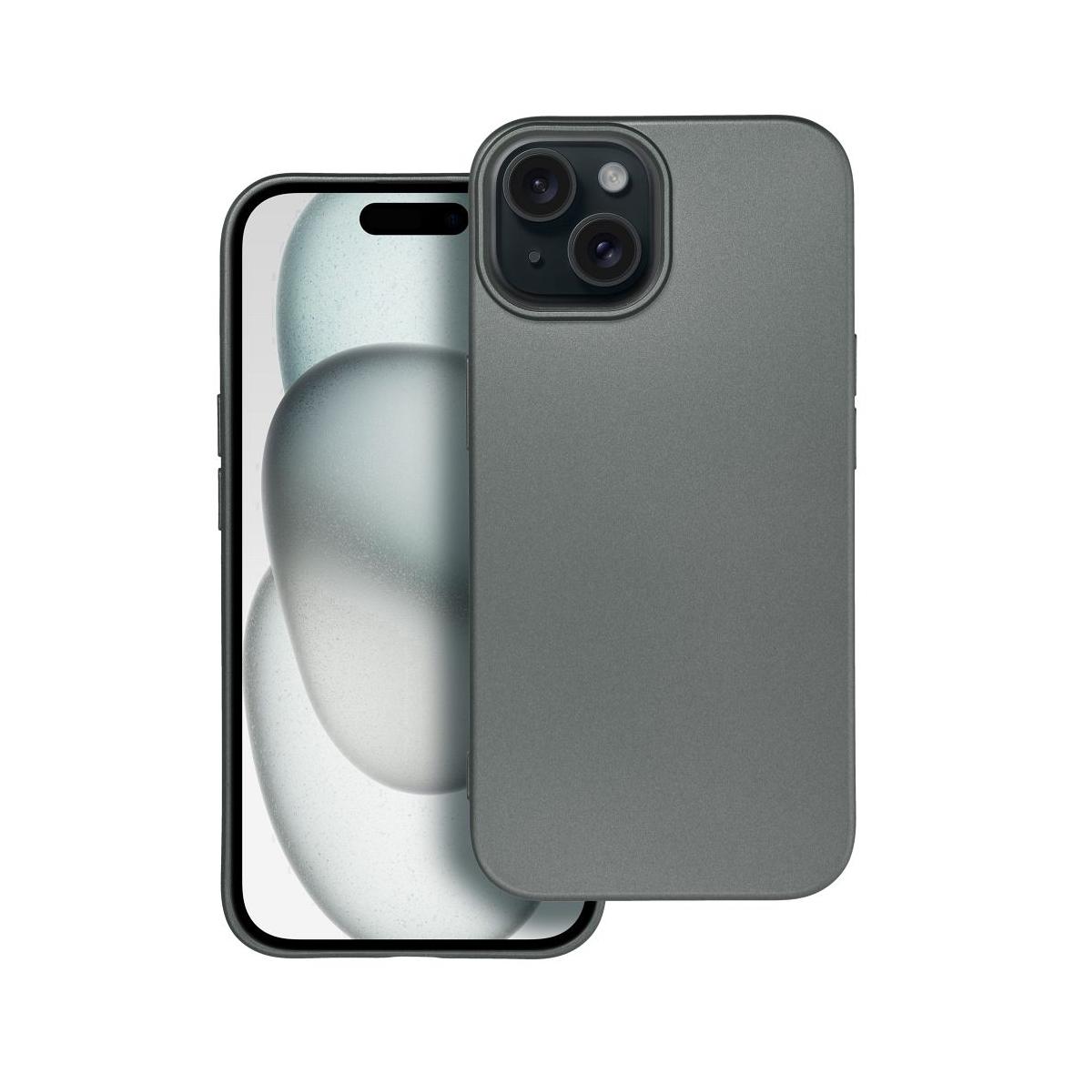 Futerał do iPhone 15 Metallic szary
